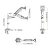North Bayou H100 Monitor Monitor Desk Mount
