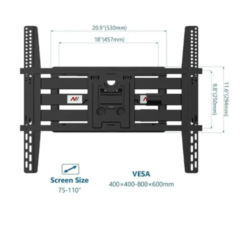 North Bayou SP5 Full Motion 50"-90" Lcd Led Tv Wall Mount