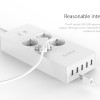 ORICO HPC-4A5U-V1-EU 4 AC Outlet Surge Protector with 5 USB Charging Port Smart Power Strip