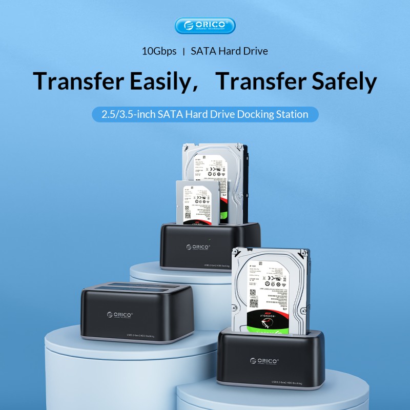 Orico 6829C3 2.5 3.5 inch SATA HDD SSD Offline Clone Dual Bay Dock