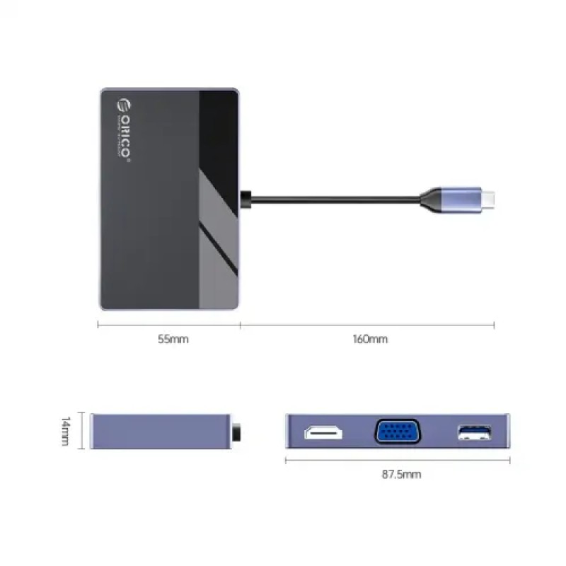 ORICO DM-5P Type-C 5-in-1 Multifunctional Docking Station ORICO DM-5P Type-C 5-in-1 Multifunctional Docking Station