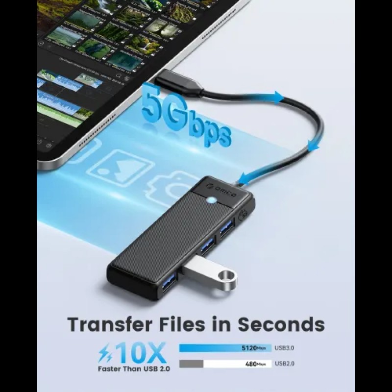 ORICO PAPW4A-C3 PW Series 4-Port USB Type-C HUB ORICO PAPW4A-C3 PW Series 4-Port USB Type-C HUB