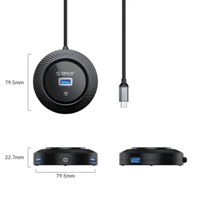 Orico YK4-U3-03 4-Port USB Hub With Audio Mic Orico YK4-U3-03 4-Port USB Hub With Audio Mic