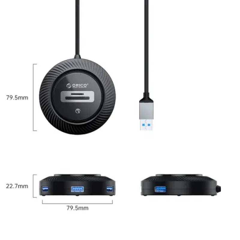 Orico YK5-U3-03 4-Port USB Hub With SD TF Port Orico YK5-U3-03 4-Port USB Hub With SD TF Port