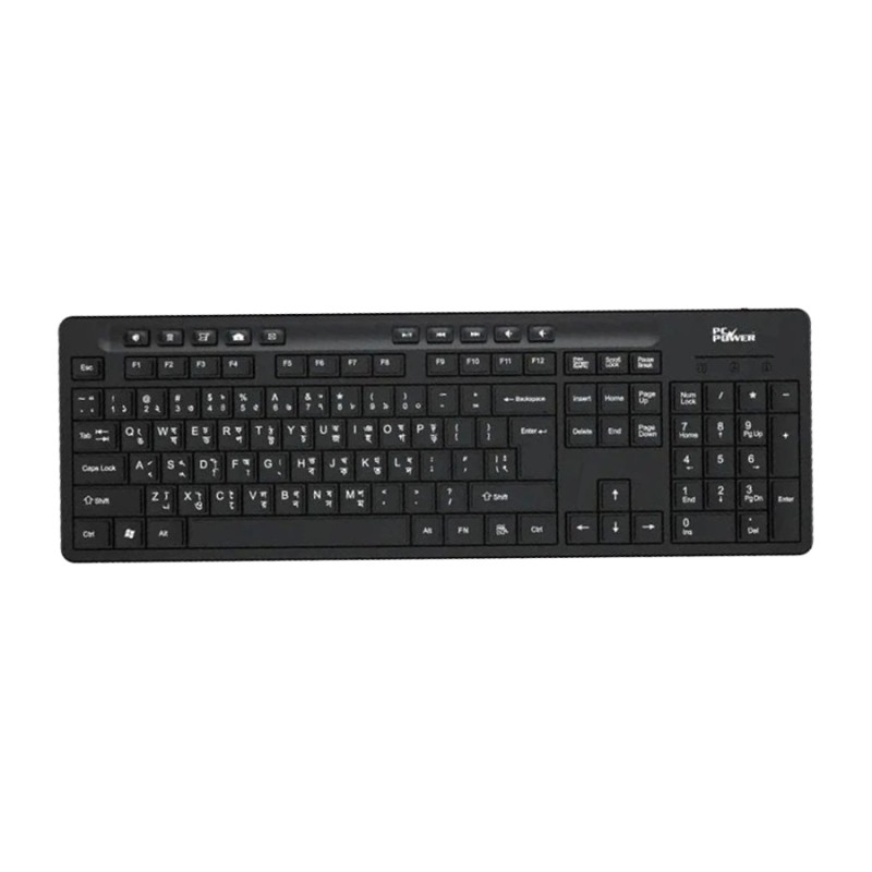 PC Power 602 Wired Keyboard with Bangla PC Power 602 Wired Keyboard with Bangla