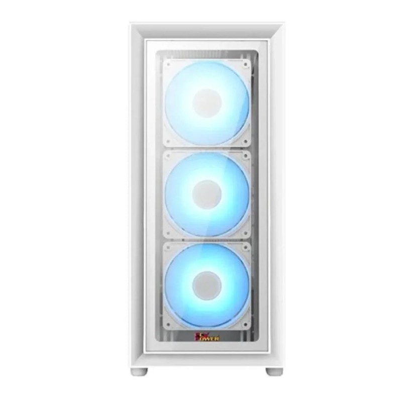 PC Power Crystal Glass V3 WH ATX Desktop Gaming Casing