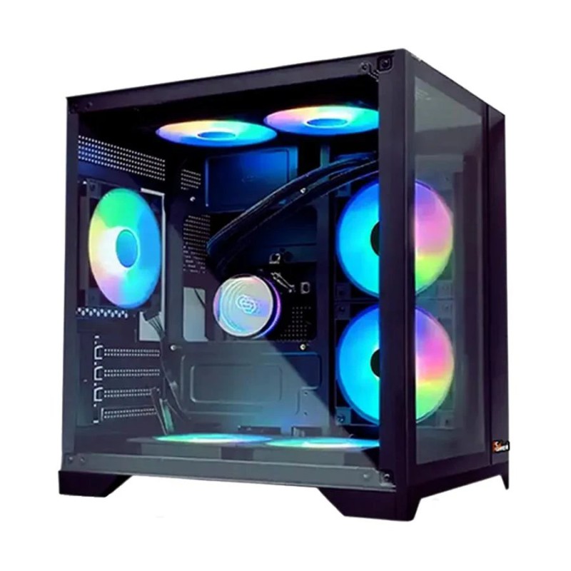 PC Power Ice Cube 2024 BK mATX ARGB Gaming Casing PC Power Ice Cube 2024 BK mATX ARGB Gaming Casing