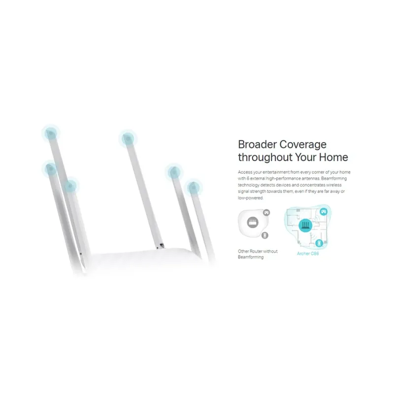TP-Link Archer C86 AC1900 Mbps Gigabit Dual-Band Wi-Fi Router TP-Link Archer C86 AC1900 Mbps Gigabit Dual-Band Wi-Fi Router