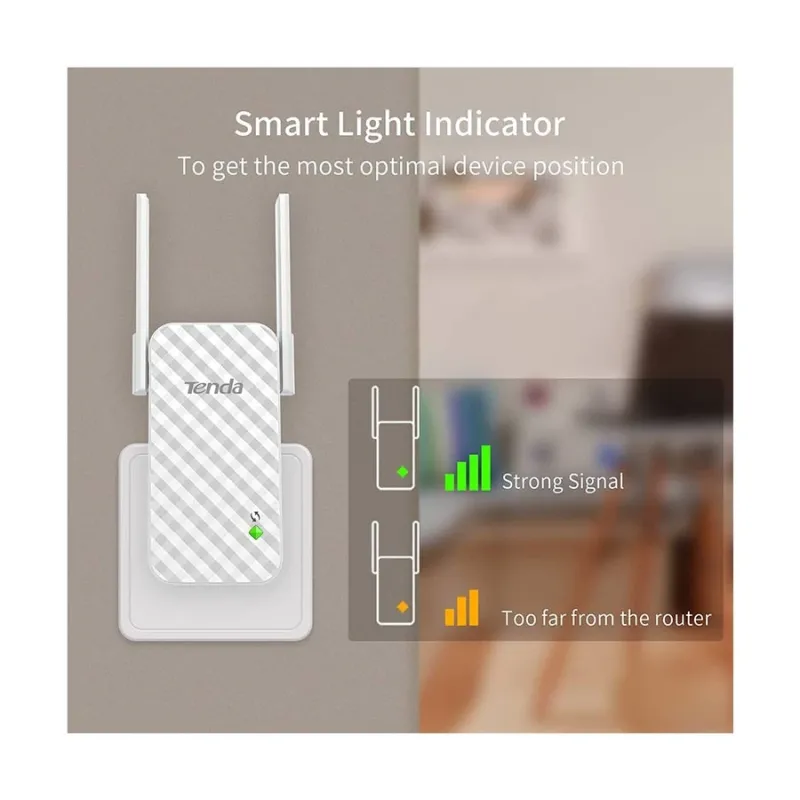 Tenda A9 Wireless N300 Universal Range Extender (2x3dBi Fixed Antenna) Tenda A9 Wireless N300 Universal Range Extender (2x3dBi Fixed Antenna)