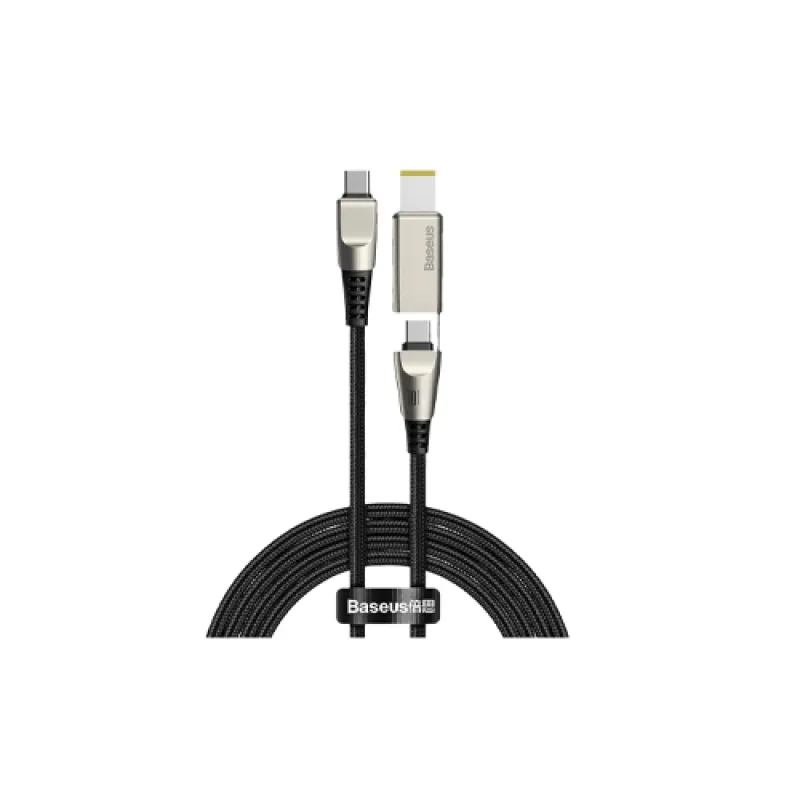 Baseus Flash Series Square Head Type-C to C + DC 100W Fast Charging Data Cable Baseus Flash Series Square Head Type-C to C + DC 100W Fast Charging Data Cable