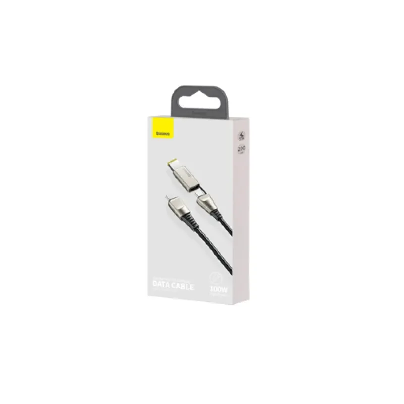 Baseus Flash Series Square Head Type-C to C + DC 100W Fast Charging Data Cable Baseus Flash Series Square Head Type-C to C + DC 100W Fast Charging Data Cable