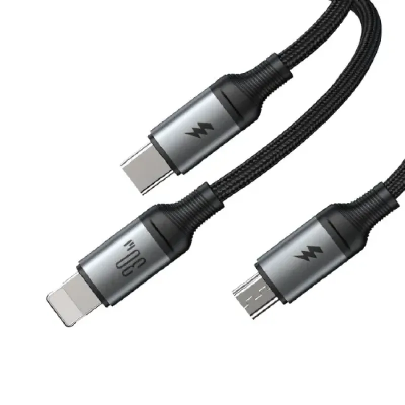 Joyroom S-A21 30W Type-C to 3-in-1 Fast Charging Cable Joyroom S-A21 30W Type-C to 3-in-1 Fast Charging Cable