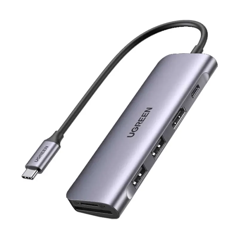 Ugreen CM195 (70411) USB Type-C to 2 Ports USB 3.0-A Hub HDMI TF/SD with PD Power Supply Ugreen CM195 (70411) USB Type-C to 2 Ports USB 3.0-A Hub HDMI TF/SD with PD Power Supply