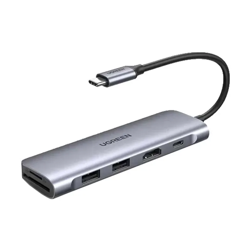 Ugreen CM195 (70411) USB Type-C to 2 Ports USB 3.0-A Hub HDMI TF/SD with PD Power Supply Ugreen CM195 (70411) USB Type-C to 2 Ports USB 3.0-A Hub HDMI TF/SD with PD Power Supply