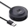 UGREEN CR106 (20277) USB 2.0 Hub 4 Ports 1M - Black UGREEN CR106 (20277) USB 2.0 Hub 4 Ports 1M - Black