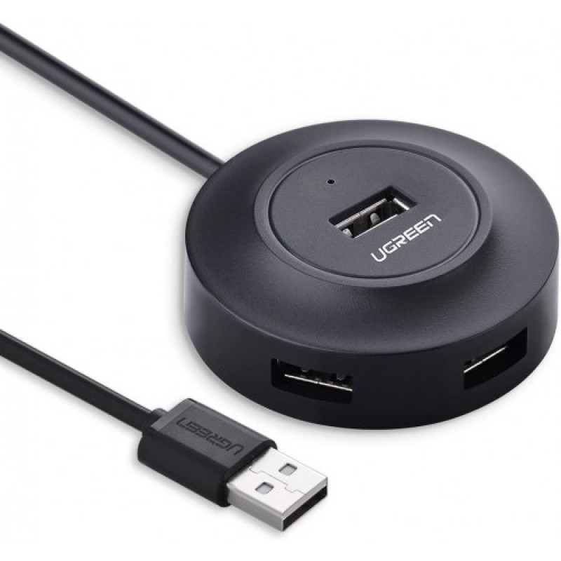 UGREEN CR106 (20277) USB 2.0 Hub 4 Ports 1M - Black UGREEN CR106 (20277) USB 2.0 Hub 4 Ports 1M - Black