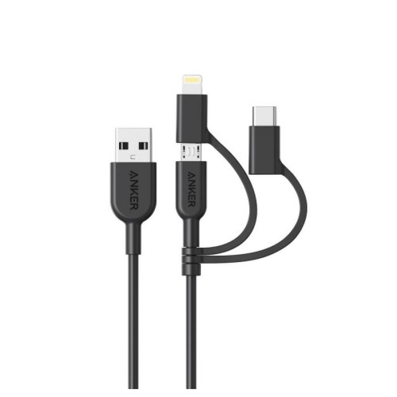 Anker A8436 PowerLine ll 3 in 1 Lightning Charging Cable Anker A8436 PowerLine ll 3 in 1 Lightning Charging Cable