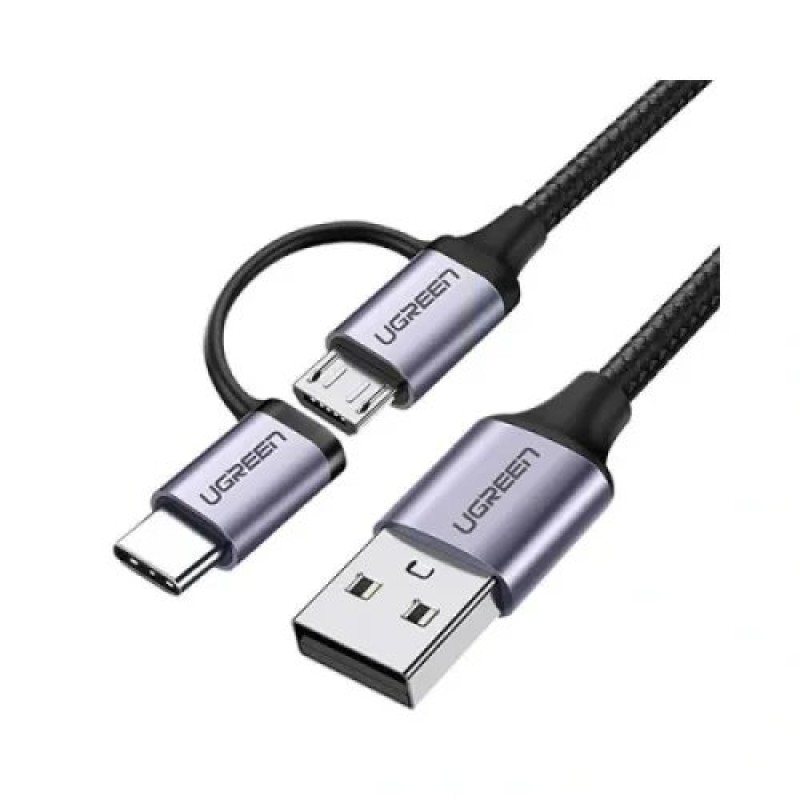 Ugreen US177 1 Meter USB To Micro USB & Type-C Cable #30875 Ugreen US177 1 Meter USB To Micro USB & Type-C Cable #30875