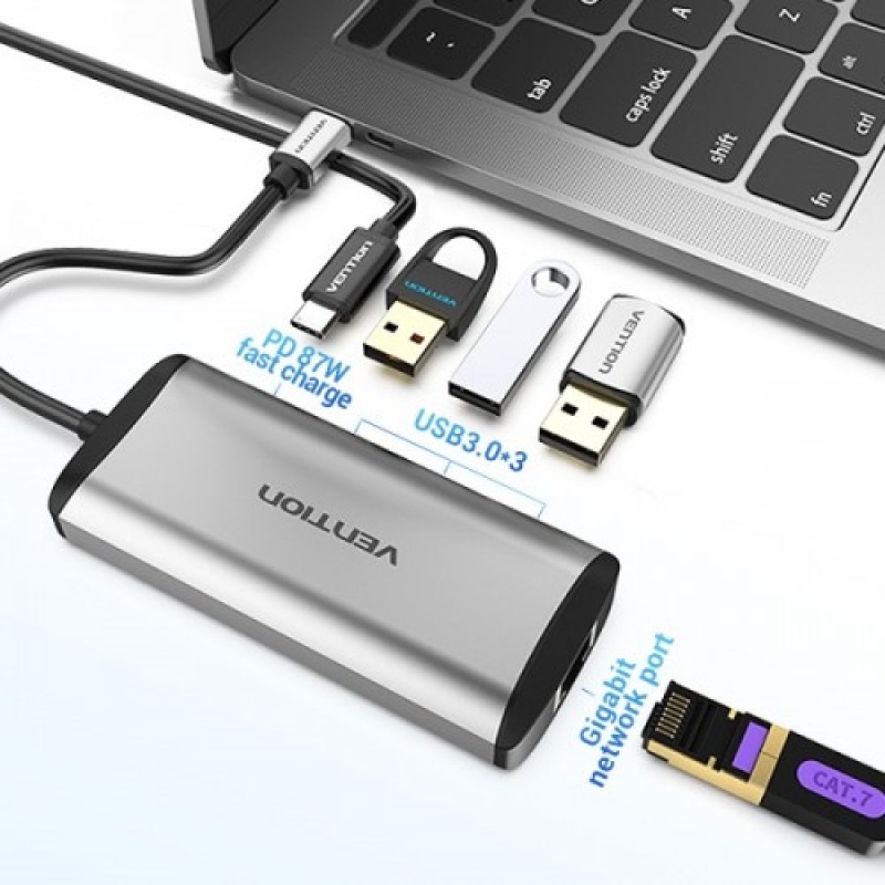 Vention THAHB 9 In 1 Type-C Multi-Function HUB Vention THAHB 9 In 1 Type-C Multi-Function HUB