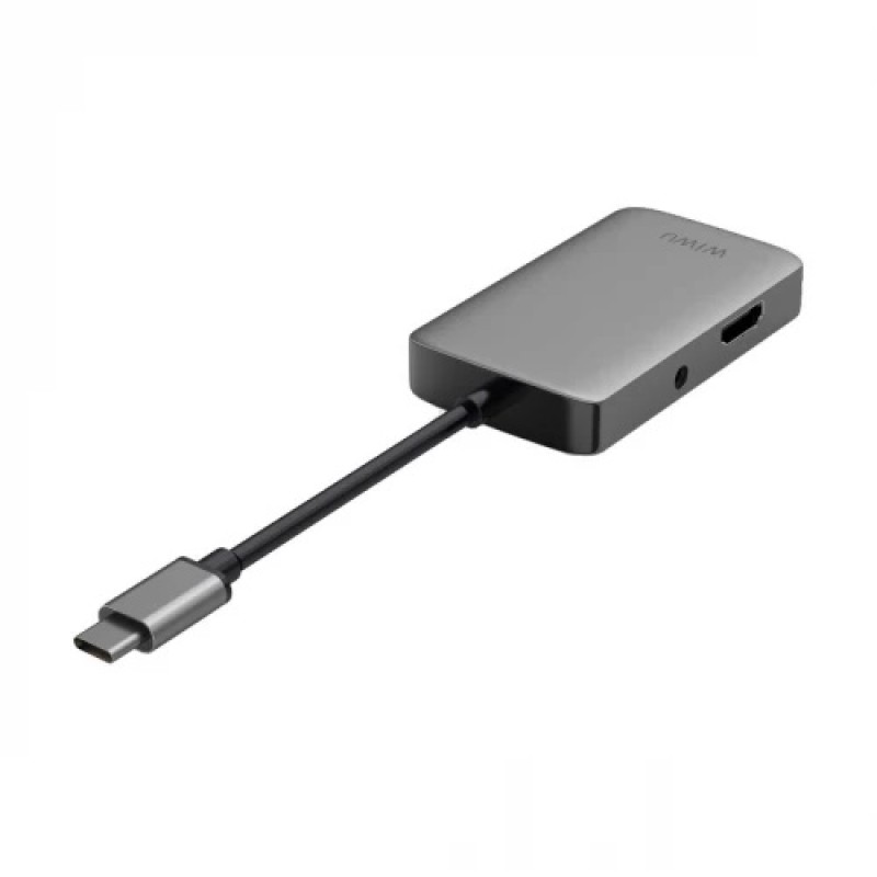 WiWU Alpha A513HVP 5 in 1 USB Type C HUB Gray WiWU Alpha A513HVP 5 in 1 USB Type C HUB Gray