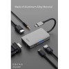 WiWU Alpha A513HVP 5 in 1 USB Type C HUB Gray WiWU Alpha A513HVP 5 in 1 USB Type C HUB Gray