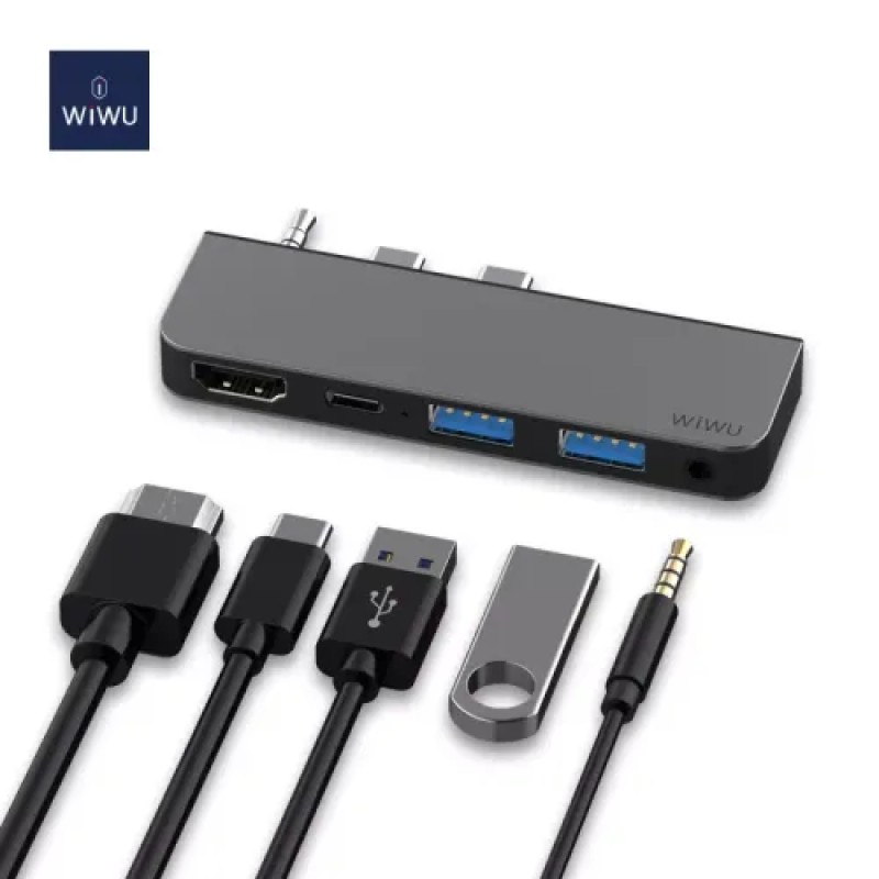 WiWU Alpha M X Pro 5 in 1 Laptop Adapter Dongle WiWU Alpha M X Pro 5 in 1 Laptop Adapter Dongle