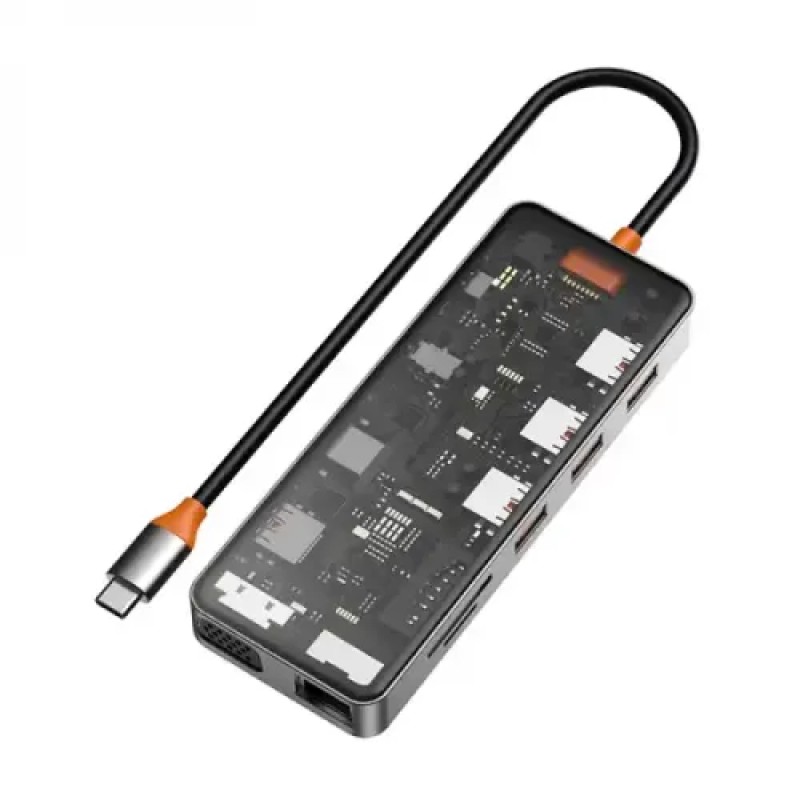 WiWU CB011 Transparent 11 IN 1 USB-C Hub WiWU CB011 Transparent 11 IN 1 USB-C Hub