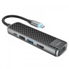 Hoco HB23 Easy view 5-in-1 Multimedia USB Type-C Hub Hoco HB23 Easy view 5-in-1 Multimedia USB Type-C Hub
